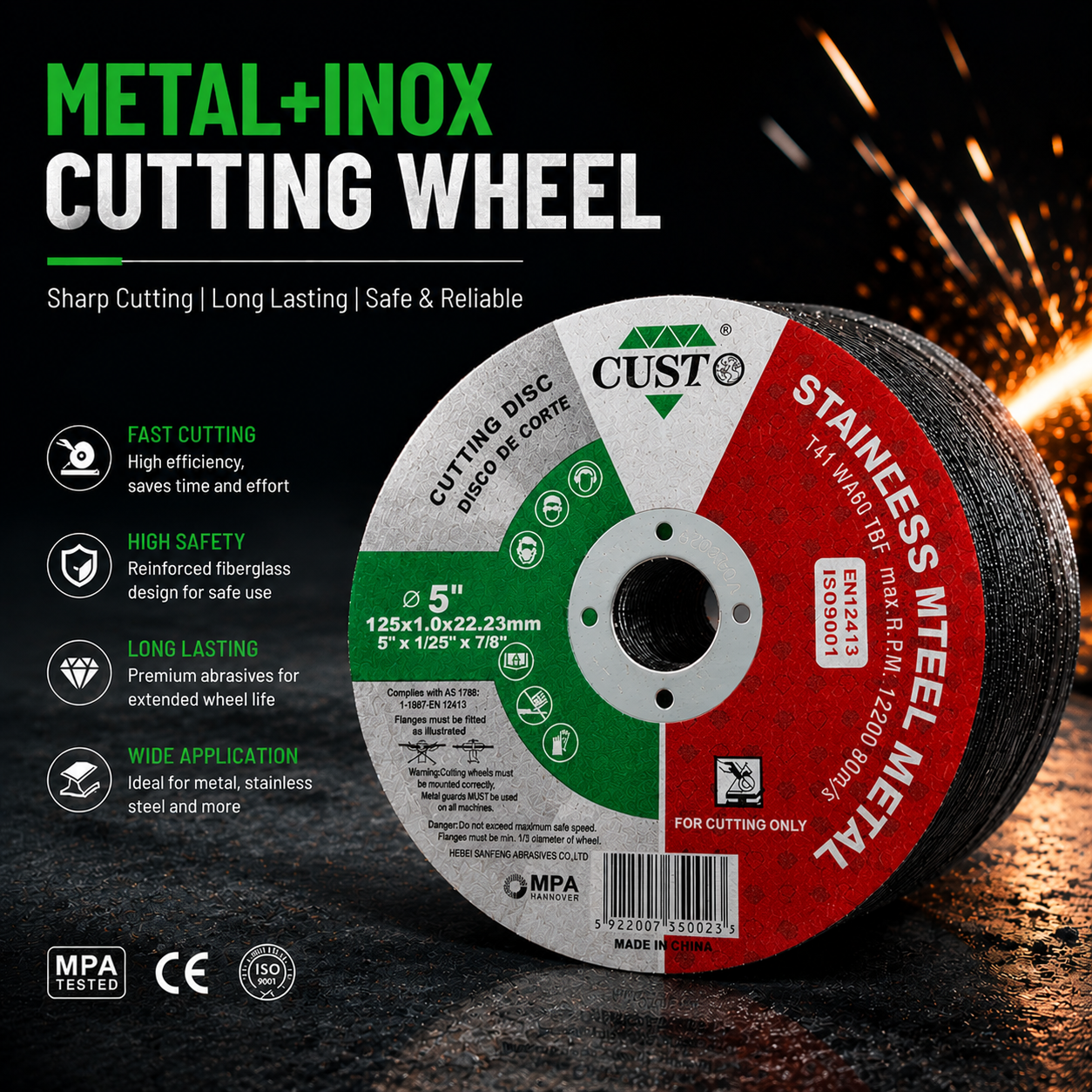 Meules de tronçonnage pour machines fixes - 125x1